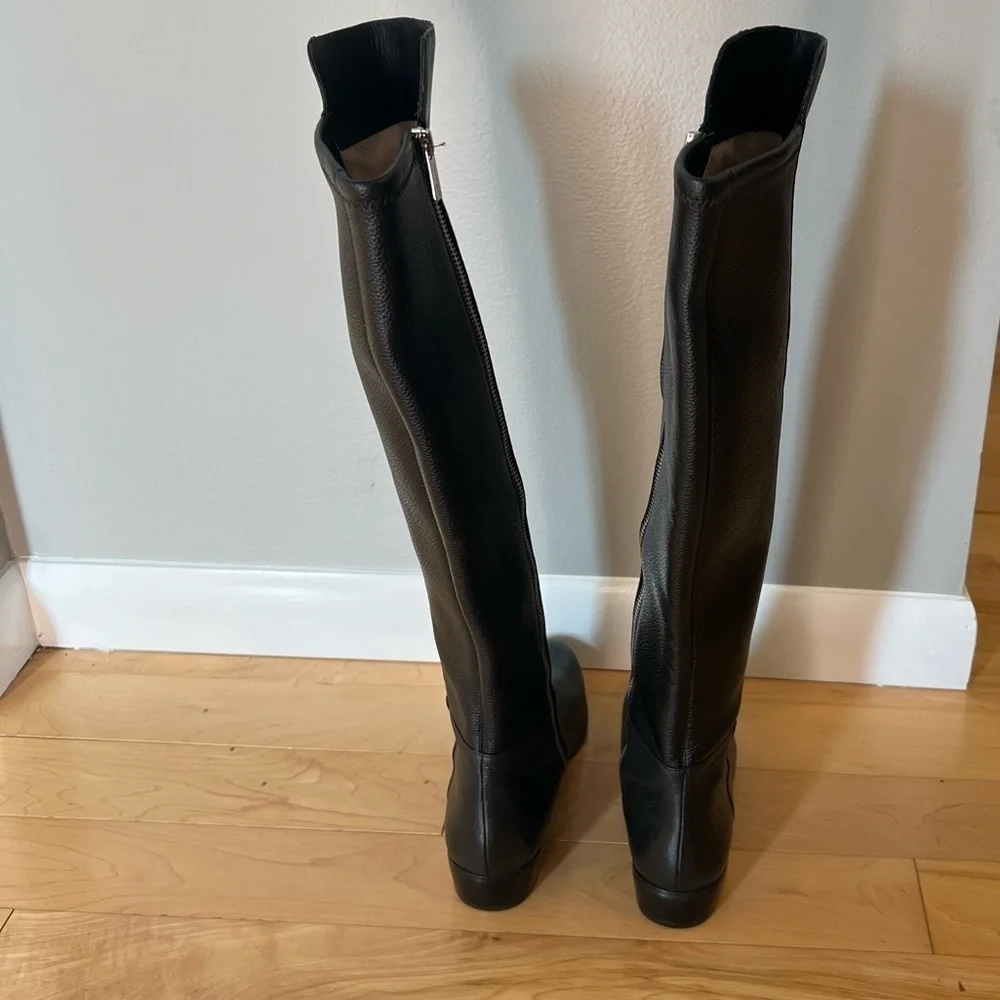 Michael Michael Kors black pebbled leather over the knee knee high boots 5.5 - Picture 7 of 16